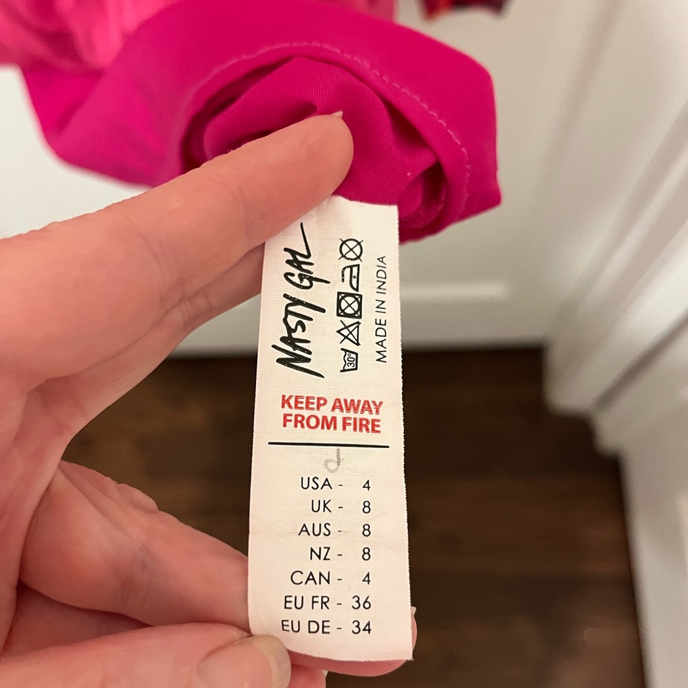 Nasty Gal Mini Dress Hot Pink Size 4 - Picture 8 of 12